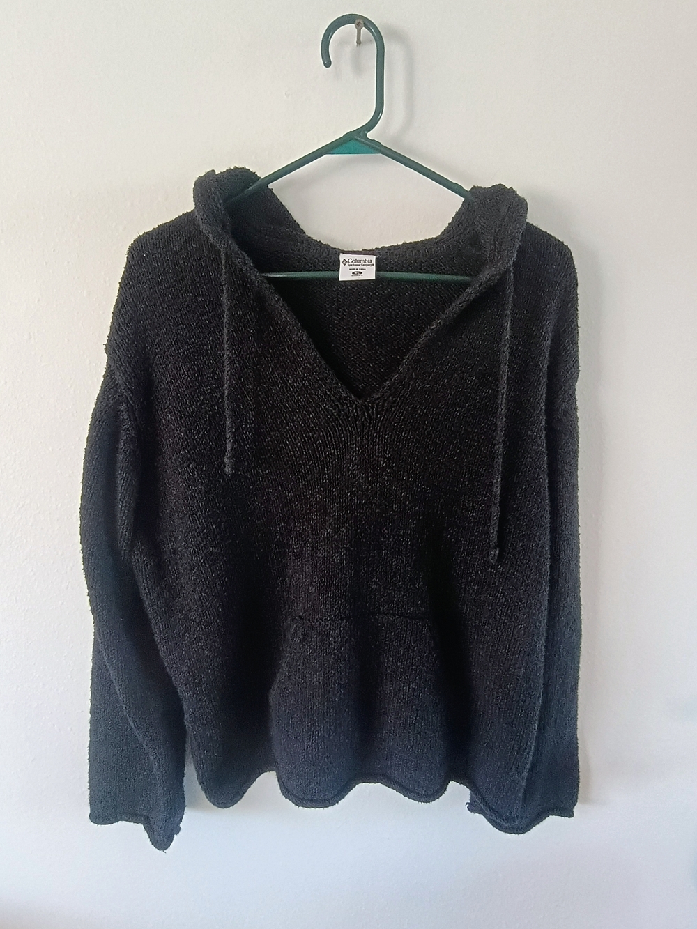Columbia Womens XL Gray Hooded Sweater Soft Knit Cozy Pullover Hoodie Top